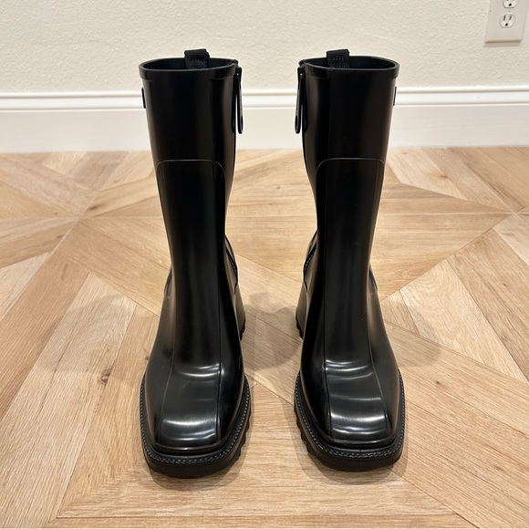 LIKE NEW! Chloe Betty black rubber platform rain boots size 39/9 - Picture 10 of 13